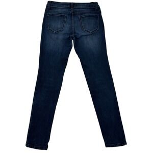 KanCan Women Jeans Dark Wash Skinny Leg Stretch Denim Size 28 Whiskered Fashion